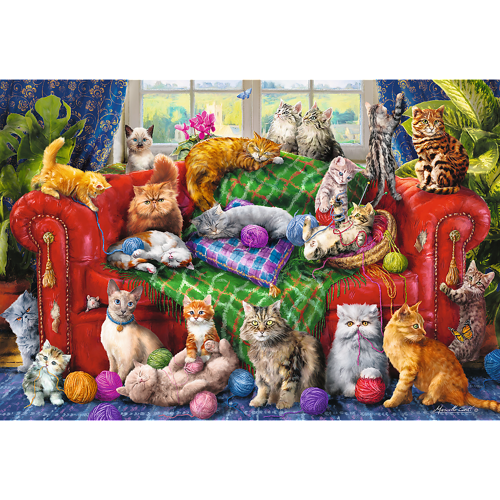 Trefl 500 piece Jigsaw Puzzle, Cat Family