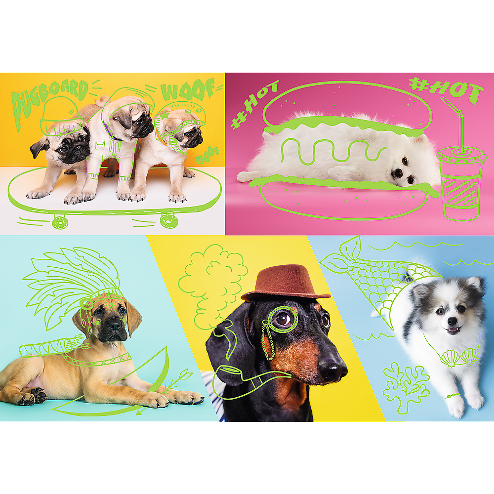 Trefl Funny Dogs Faces Jigsaw Puzzle - 1000pc