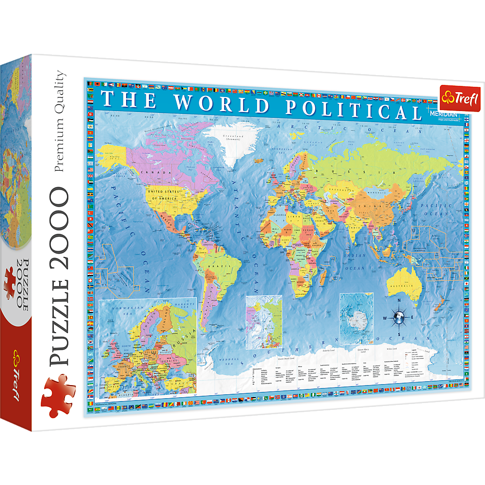 Trefl 2000 piece Jigsaw Puzzles, Political map of the world