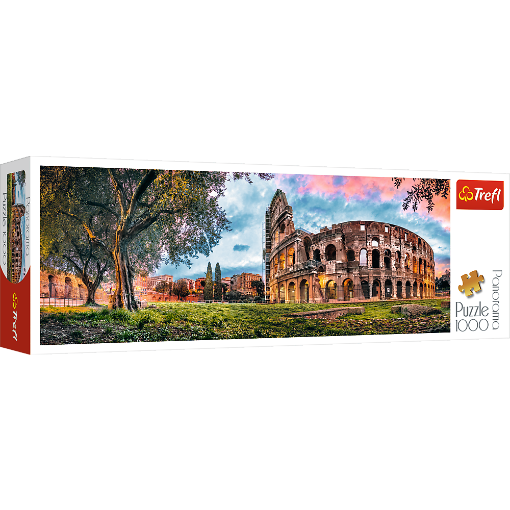 Trefl 1000 Piece Panorama Jigsaw Puzzle, Colosseum at Dawn