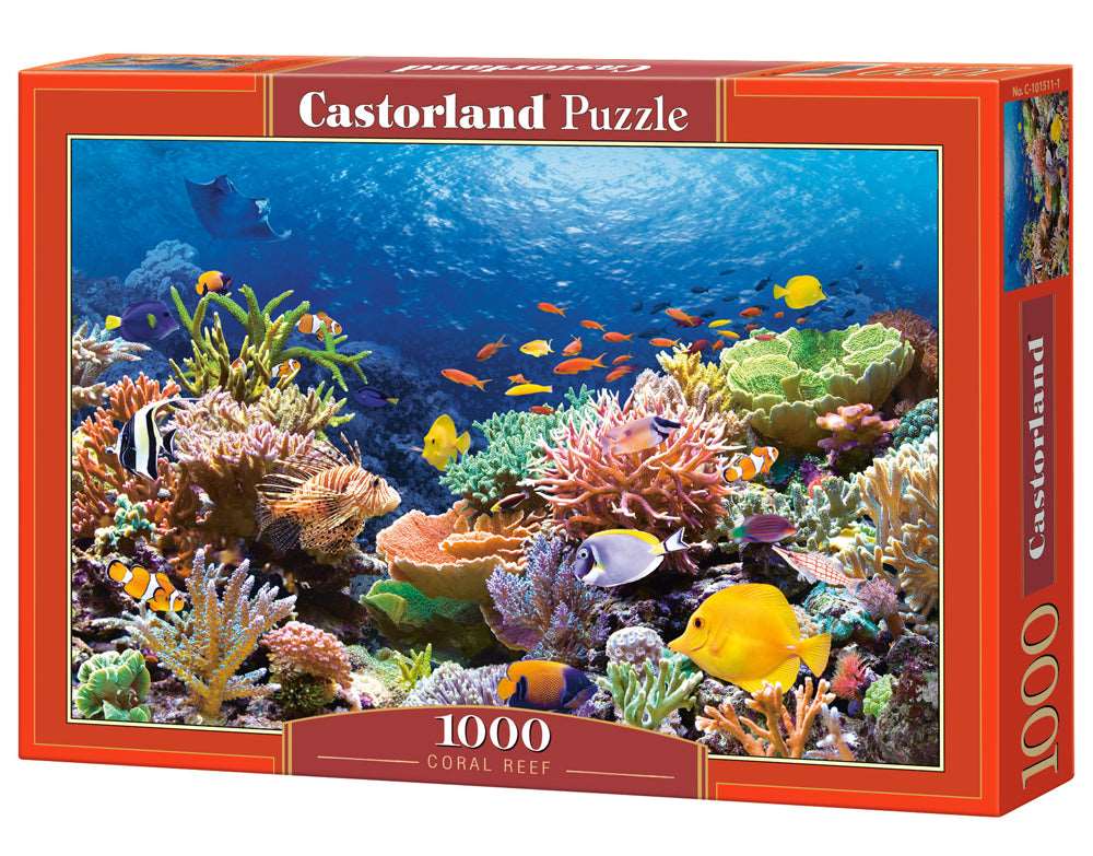 1000 Piece Jigsaw Puzzle, Coral Reef Fishes, Sealife, Ocean, Adult Puzzle, Castorland  C-101511-2