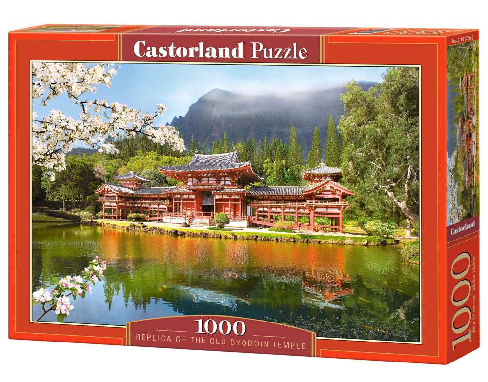 1000 Piece Jigsaw Puzzle, Replica of the Old Byodi-on Temple, Memorial Park Kahaluu, O'ahu, Hawaii, Adult puzzle, Castorland  C-101726-2