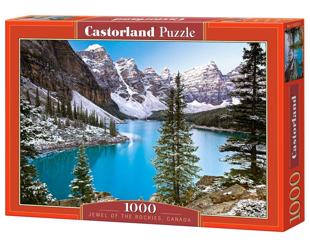 1000 Piece Jigsaw Puzzle, The Jewel of the Rockies, Canada, Idyllic Landscape, Mountains and Lake, Adult puzzle, Castorland  C-102372-2