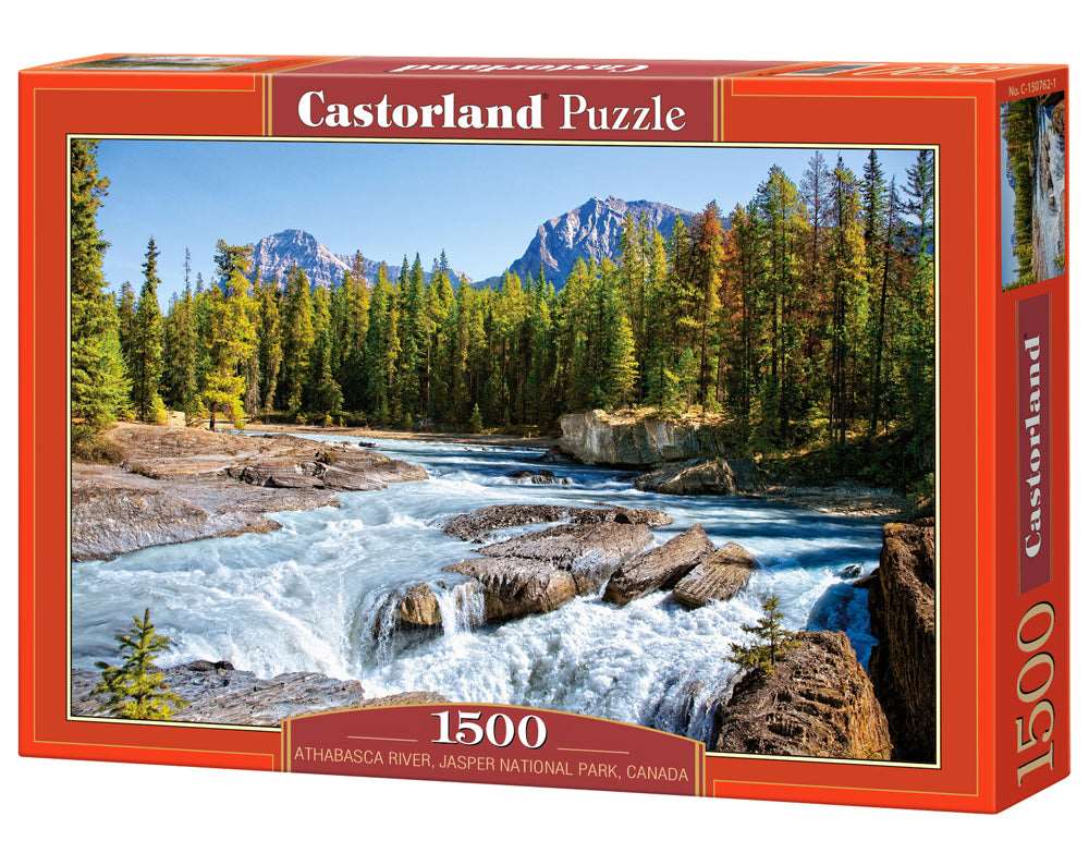 1500 Piece Jigsaw Puzzle, Athabasca River, Jasper National Park, Canada,  Mountains and River, Adult Puzzles, Castorland C-150359-2