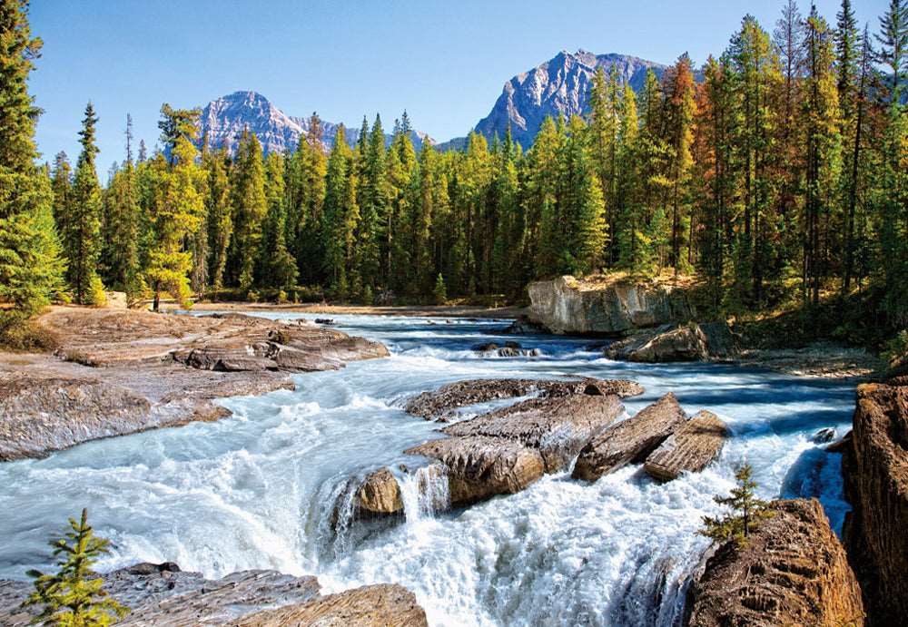 1500 Piece Jigsaw Puzzle, Athabasca River, Jasper National Park, Canada,  Mountains and River, Adult Puzzles, Castorland C-150359-2