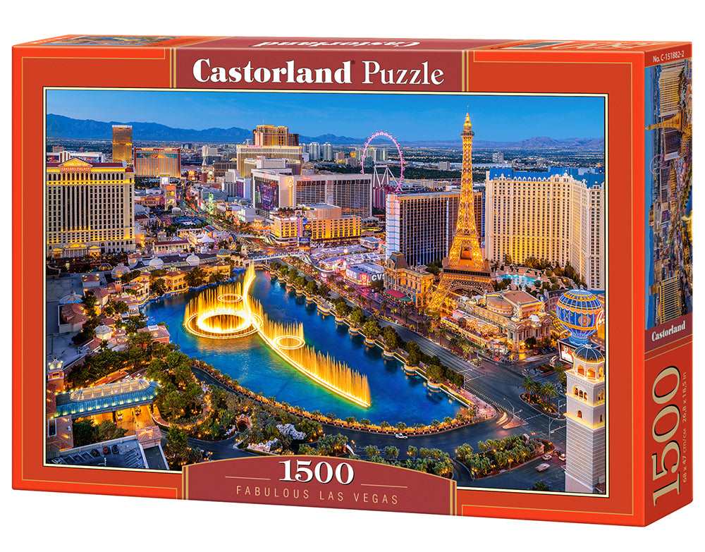 1500 Piece Jigsaw Puzzle, Fabulous Las Vegas, USA, Adult Puzzles, Castorland C-151882-2