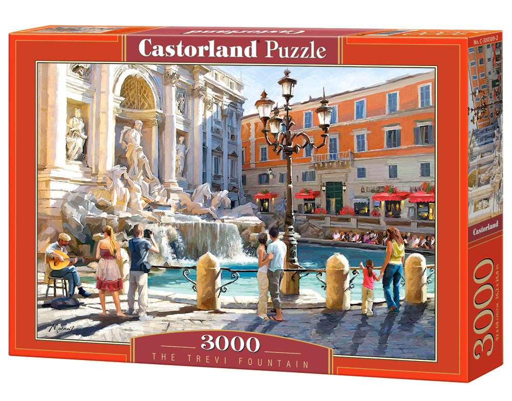 3000 Piece Jigsaw Puzzle, The Trevi Fountain, Rome, Italy, Baroque Art., Adult Puzzles, Castorland C-300389-2