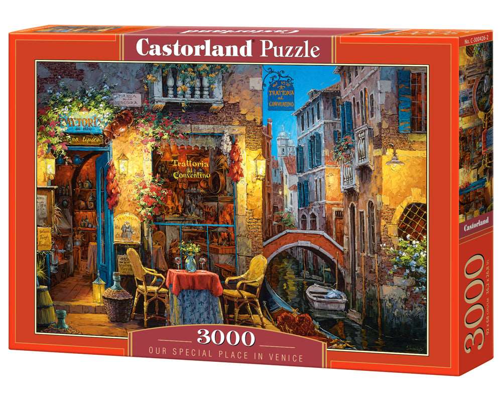 3000 Piece Jigsaw Puzzle, Our Special Place in Venice, Puzzle of Italy, Trattoria, Venetian canals, Adult Puzzles, Castorland C-300426-2