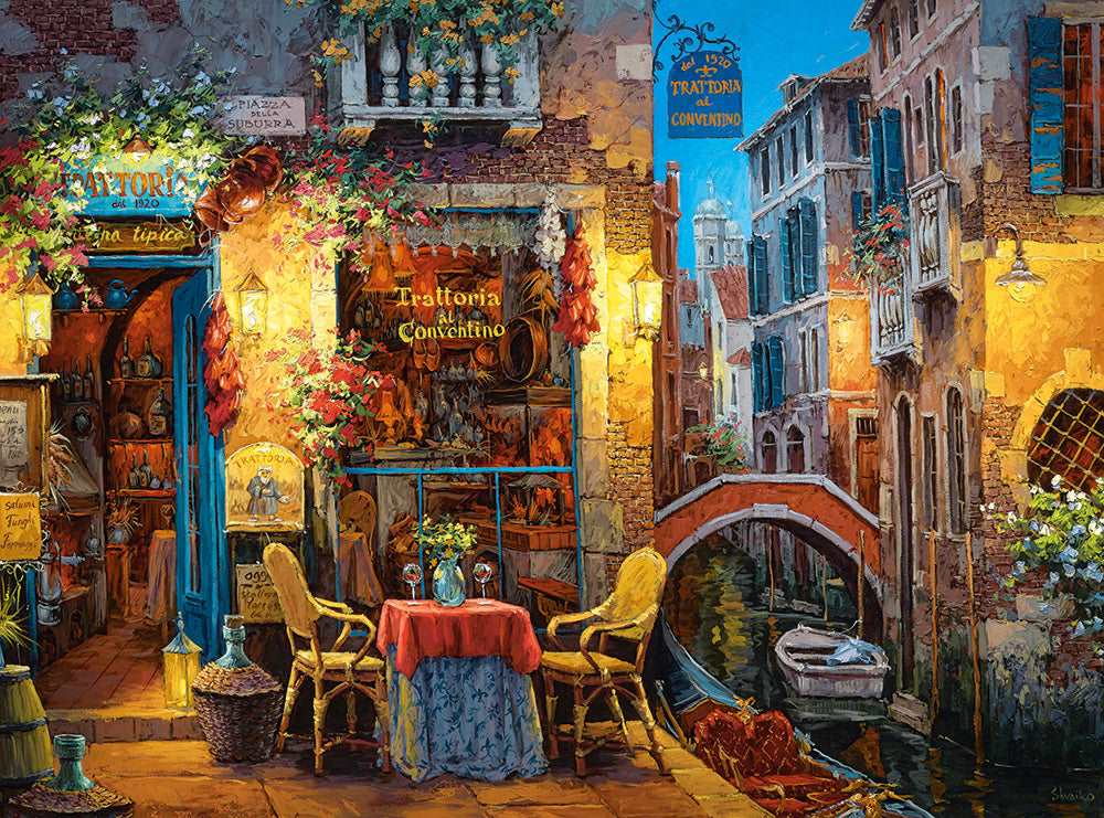 3000 Piece Jigsaw Puzzle, Our Special Place in Venice, Puzzle of Italy, Trattoria, Venetian canals, Adult Puzzles, Castorland C-300426-2