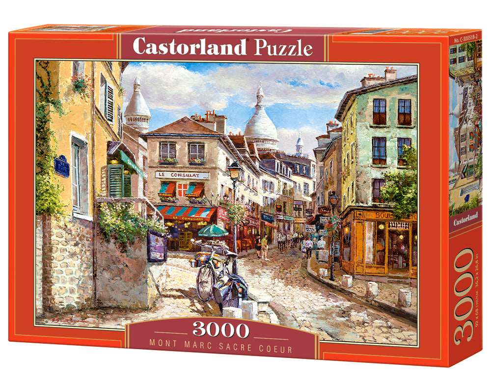 3000 Piece Jigsaw Puzzle, Montmartre Sacre Coeur, Puzzle of France, Paris, Adult Puzzles, Castorland C-300518-2