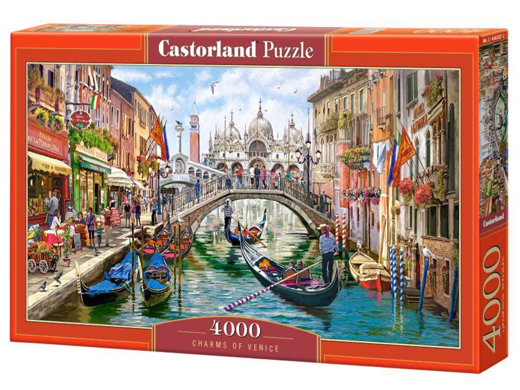 4000 Piece Jigsaw Puzzle, Charms of Venice, Italy Puzzle, Gondola Puzzle, European Puzzle, Adult Puzzles, Castorland C-400287-2