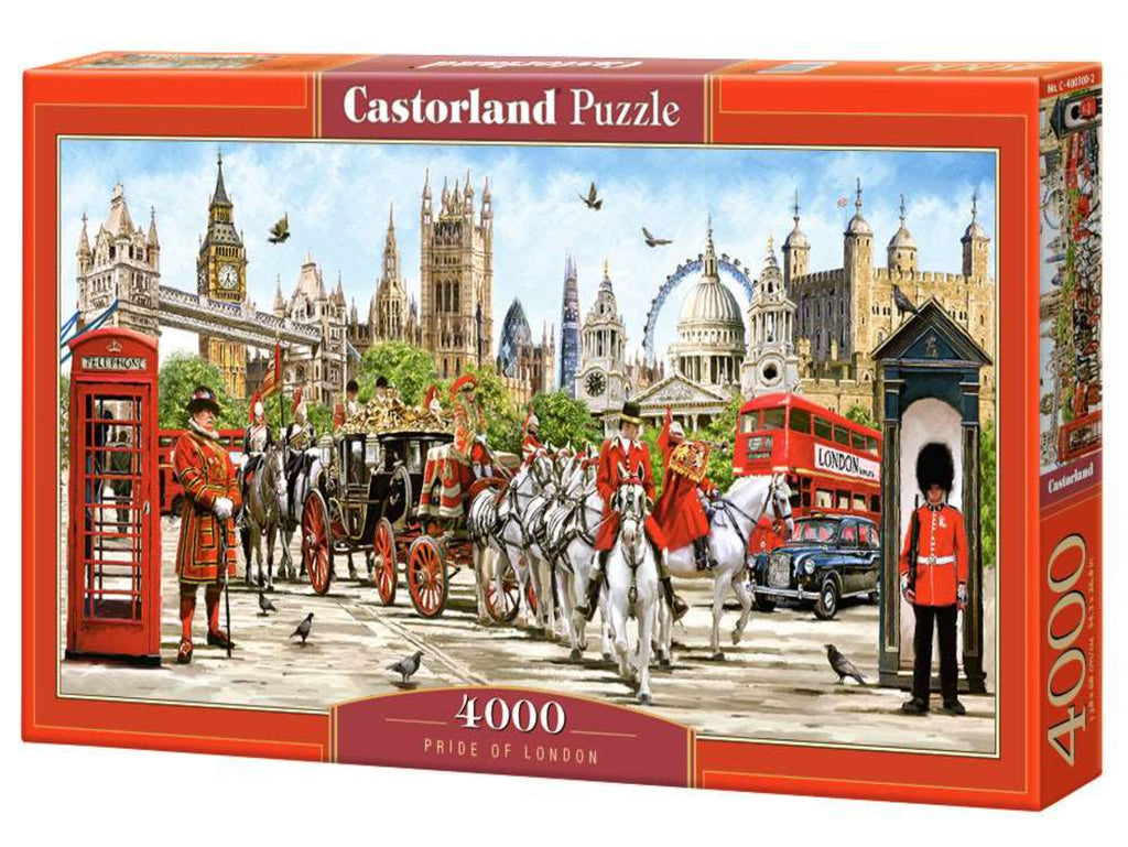 4000 Piece Jigsaw Puzzle, Pride of London, Great Britain, Iconic Monuments of London,  Adult Puzzles, Castorland C-400300-2